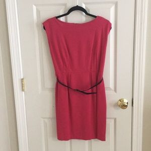 ❤️ Loft bright pink shift dress with belt ❤️